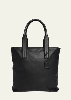 TOM FORDMen's Soft Leather North-South Tote Bag