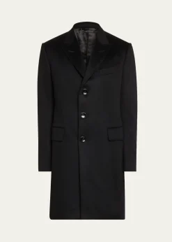 TOM FORDMen's Solid Cashmere Overcoat