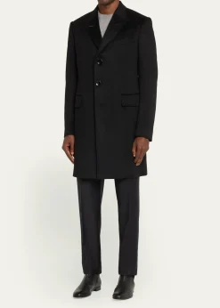TOM FORDMen's Solid Cashmere Overcoat