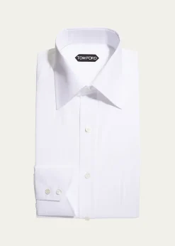 TOM FORDMen's Solid Cotton Dress Shirt