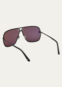 TOM FORDMen's Stavros Acetate Square Sunglasses