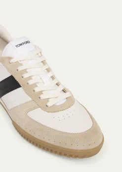 TOM FORDMen's Terence Suede and Leather Low-Top Sneakers