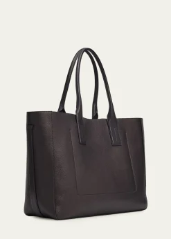 TOM FORDMen's T-Line Grained Leather East-West Tote Bag