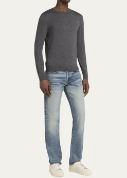TOM FORDMen's Warwick Grained Leather Sneakers