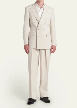TOM FORDMen's Wool, Cashmere and Silk Double-Breasted Sport Coat