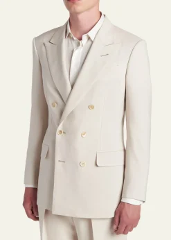 TOM FORDMen's Wool, Cashmere and Silk Double-Breasted Sport Coat