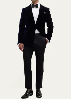 TOM FORDMen's Wool-Silk Velvet Cocktail Jacket