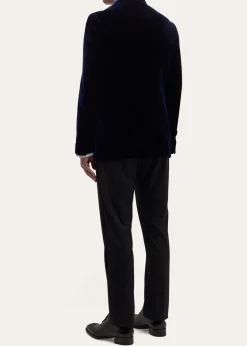 TOM FORDMen's Wool-Silk Velvet Cocktail Jacket