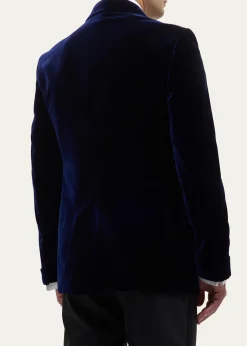 TOM FORDMen's Wool-Silk Velvet Cocktail Jacket