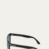 TOM FORDMorgan Thick Square Acetate Sunglasses, Black/Blue