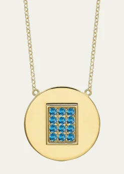 Tracee Nichols14K Gold Blue Topaz Birthstone Necklace
