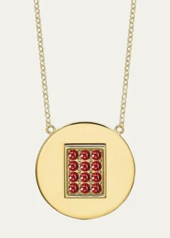 Tracee Nichols14K Gold Garnet Birthstone Token Necklace
