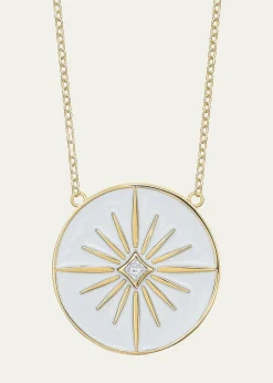 Tracee Nichols14K Gold Lucky Star Diamond Token Necklace