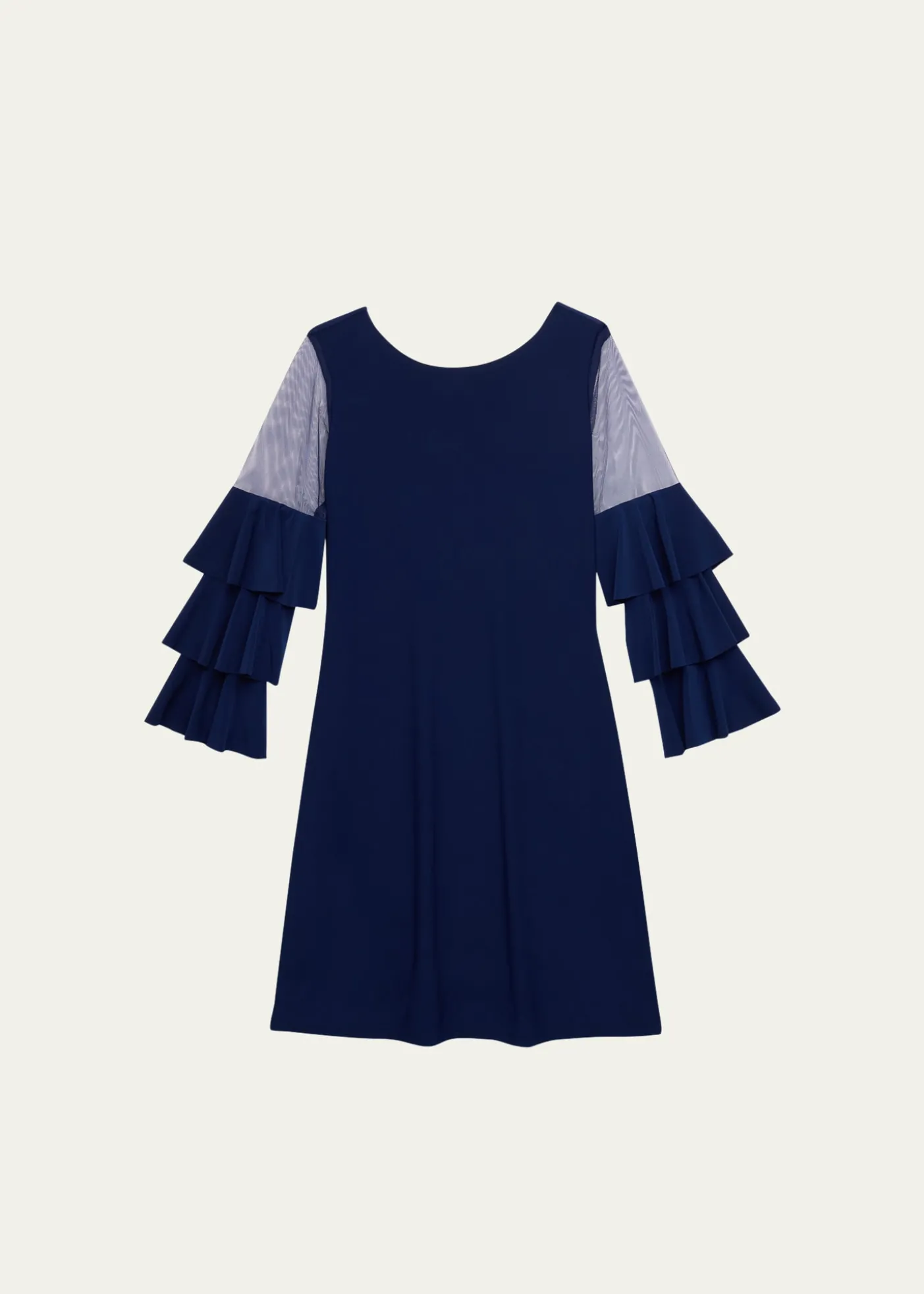 Un Deux TroisGirl's Tiered Sleeve Sheath Dress, Size 7-16