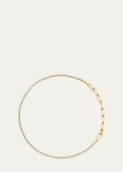 Uniform Object18K Yellow Gold Diamond Bezel and Chain Extender Necklace