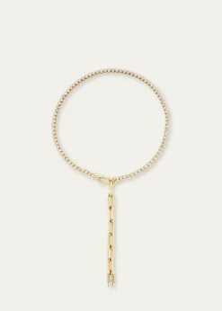 Uniform Object18K Yellow Gold Diamond Bezel and Chain Extender Necklace
