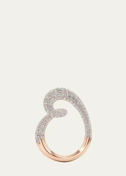 UnsaidWhirlwind Half Lab-Grown Diamond Pave Ring in 18K Rose Gold