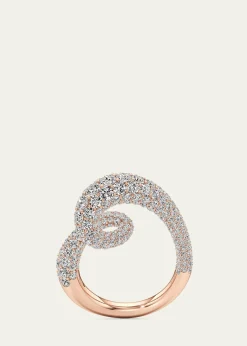 UnsaidWhirlwind Half Lab-Grown Diamond Pave Ring in 18K Rose Gold