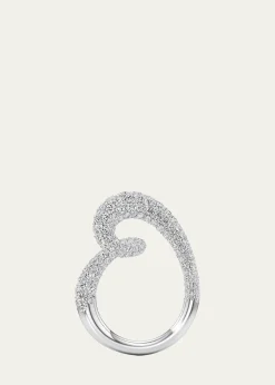 UnsaidWhirlwind Half Lab-Grown Diamond Pave Ring in 18K White Gold