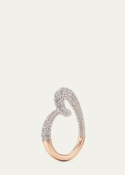 UnsaidWhirlwind Half Lab-Grown Diamond Pave Ring in 18K Rose Gold