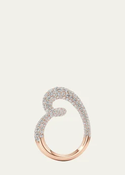UnsaidWhirlwind Half Lab-Grown Diamond Pave Ring in 18K Rose Gold