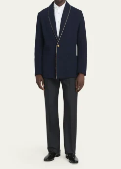 Valentino GaravaniMen's Cotton Jersey Knit Jacket