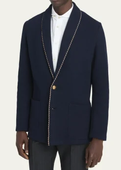 Valentino GaravaniMen's Cotton Jersey Knit Jacket