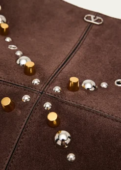 Valentino GaravaniMen's Nellcote Studded Suede Belt Bag