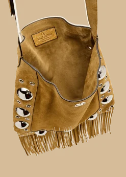 Valentino GaravaniMen's Nellcote Medium Suede Crossbody Bag
