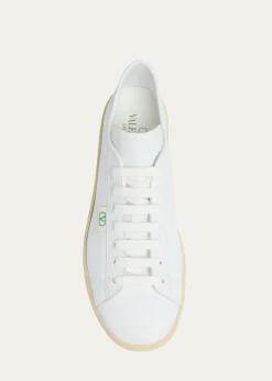 Valentino GaravaniMen's Royco V Logo Calfskin Low-Top Sneakers