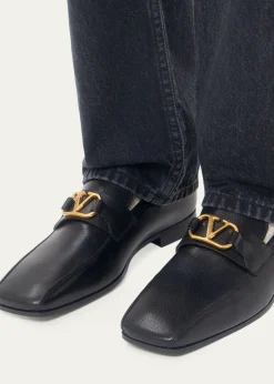 Valentino GaravaniMen's Vlogo Signature Leather Loafers