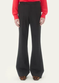 Valentino GaravaniMen's Wide Leg Flared Flat-Front Pants