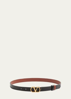 Valentino GaravaniReversible VLogo Signature Leather Belt
