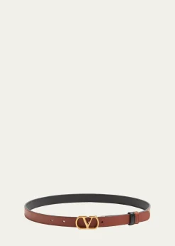 Valentino GaravaniReversible VLogo Signature Leather Belt