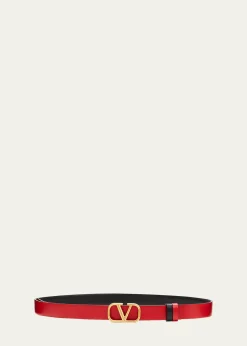 Valentino GaravaniVLogo Leather Belt, 20mm