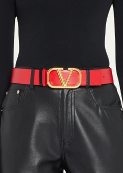 Valentino GaravaniVLogo Leather Belt, 40mm