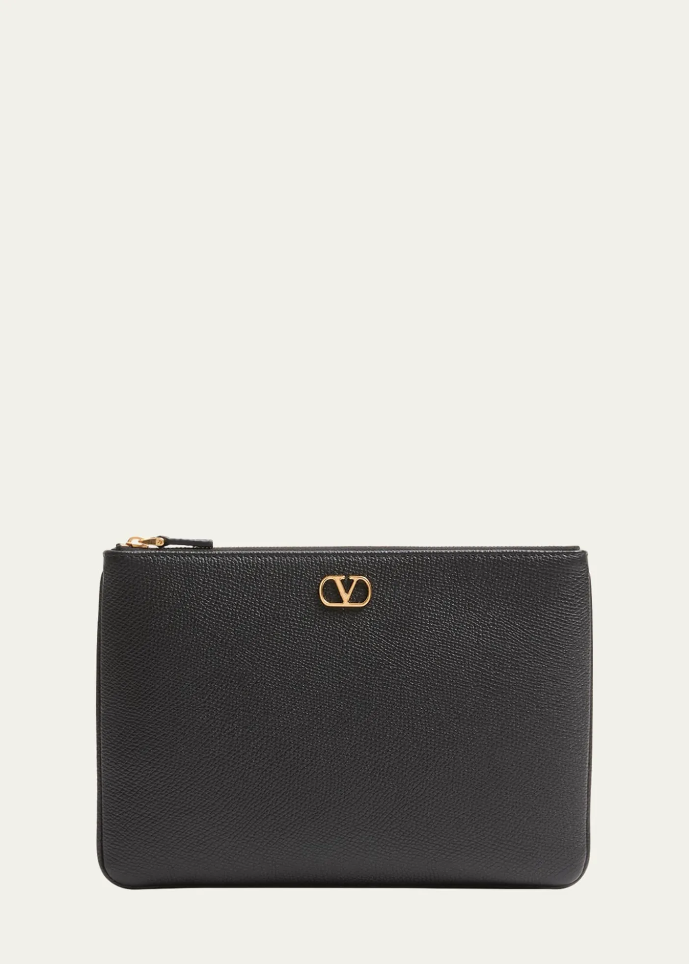 Valentino GaravaniVLOGO Medium Leather Flat Pouch Bag