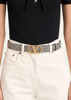 Valentino GaravaniVLogo Signature Python Belt, 30mm