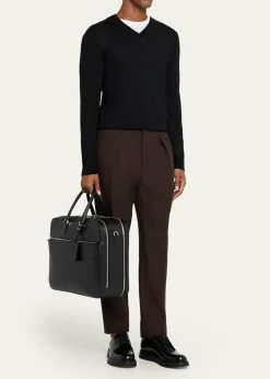 ValextraMen's Avietta Millepunte Calfskin Travel Suitcase