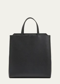 ValextraMen's V-Line Calfksin Tote Bag