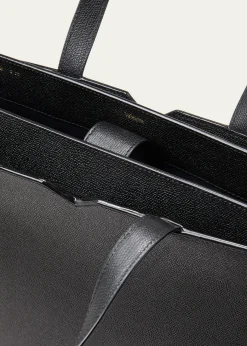 ValextraMen's V-Line Calfksin Tote Bag