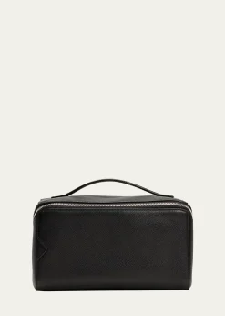 ValextraMen's V-Line Soft Leather Toiletry Bag
