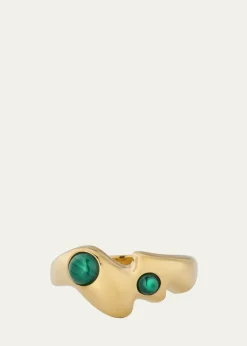 V.BELLAN18K Gold Nelle Ring with Malachite