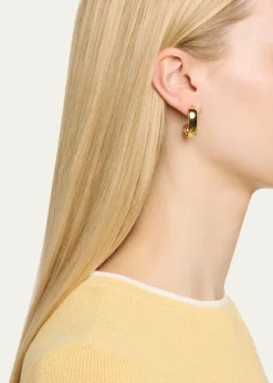 V.BELLANNessi Hoop Earrings with 18K Yellow Gold Plating