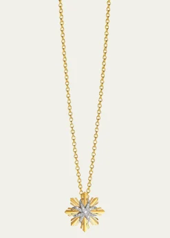 VerduraPlatinum and 18K Yellow Gold Diamond Etoile Mini Pendant Necklace