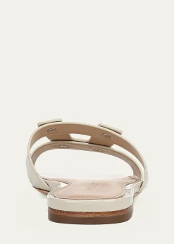 Veronica BeardVia Patent Leather Flat Slide Sandals