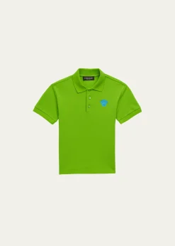 VersaceBoy's Embroidered Medusa Head Polo Shirt, Size 4-6