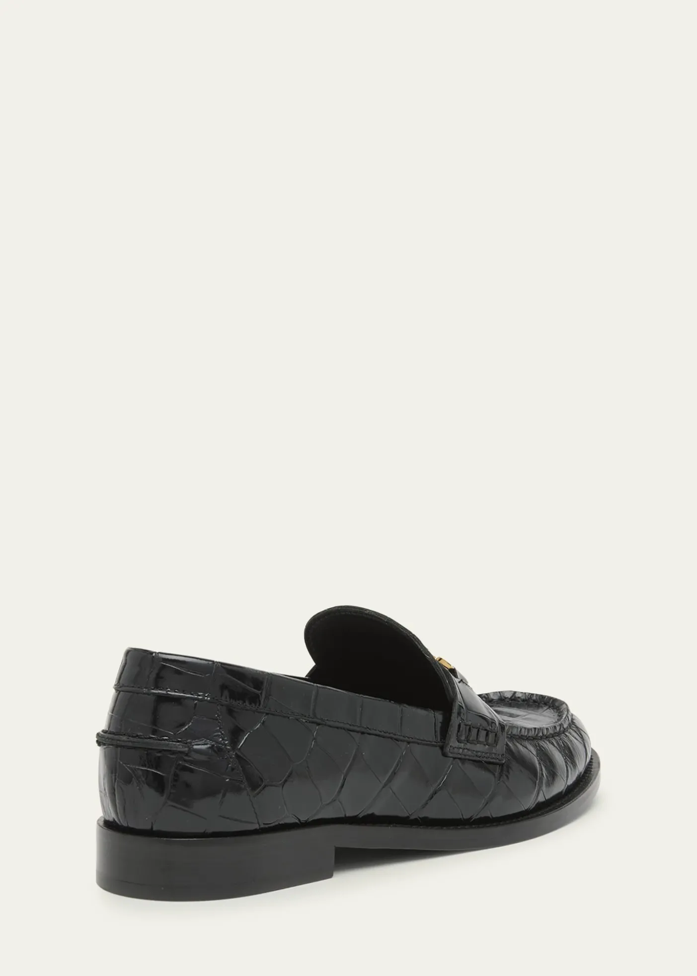 VersaceMen's Croc-Effect Medusa Coin Bit Loafers