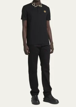 VersaceMen's Greca-Collar Polo Shirt