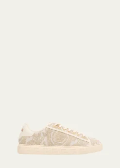 VersaceMen's La Greca Baroque Canvas Low-Top Sneakers